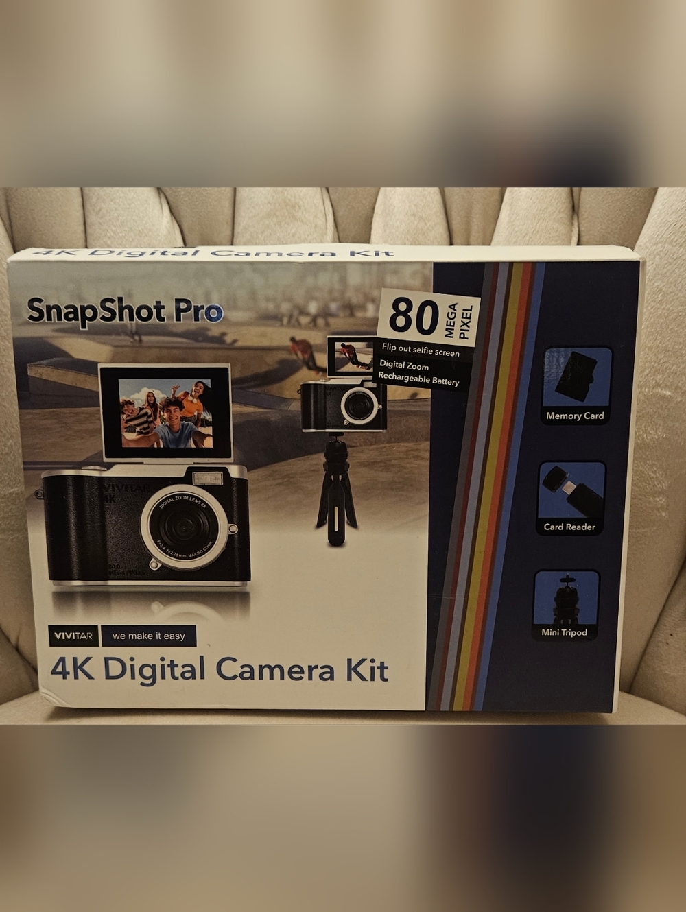 Vivitar SnapShot Pro 4K Digital Camera Kit - Black New